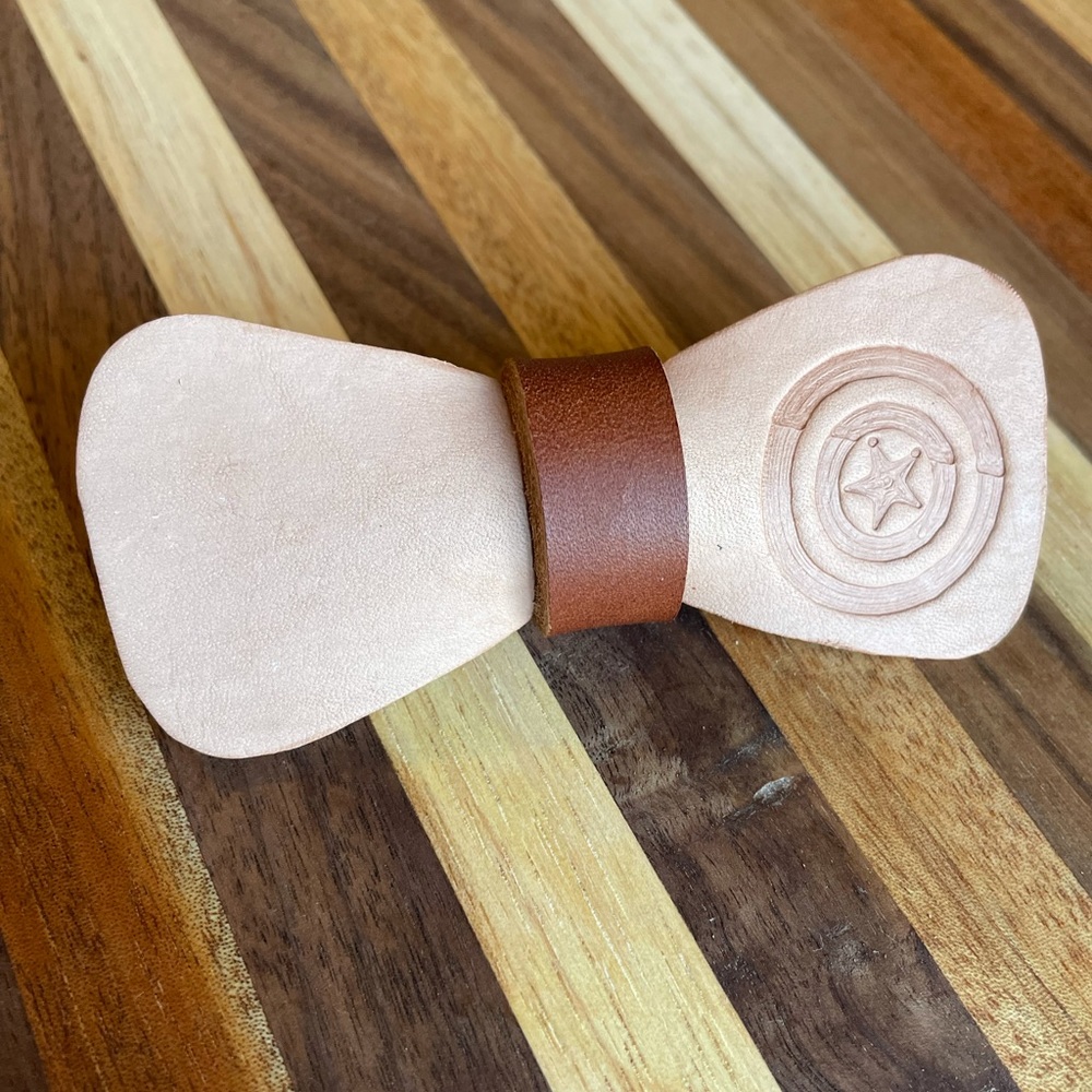 Captain America leather bow tie